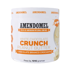 Pasta de Amendoim Chocolate Branco Crocante 1kg - Amendomel