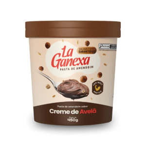 Pasta de Amendoim Creme de Avelã e Whey 450g - La Ganexa
