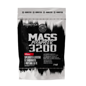 Mass Monster 3200 Refil 3kg Morango - Probiotica