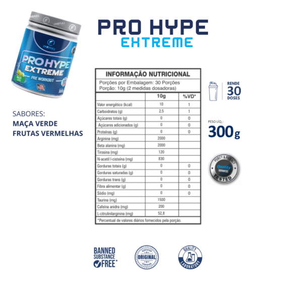 Pro Hype Extreme  300g FRUTAS VERMELHAS - OneFull® - Imagem 2