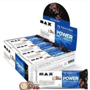 Power Protein Bar c/8 de 90g - BOMBOM DE AVELÃ COM COCO - Max Titanium