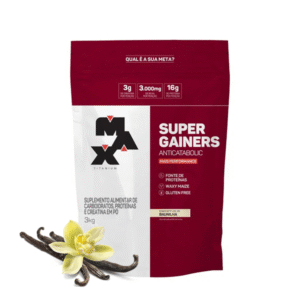 Hipercalórico SUPER GAINERS 3kg - BAUNILHA - Max Titanium