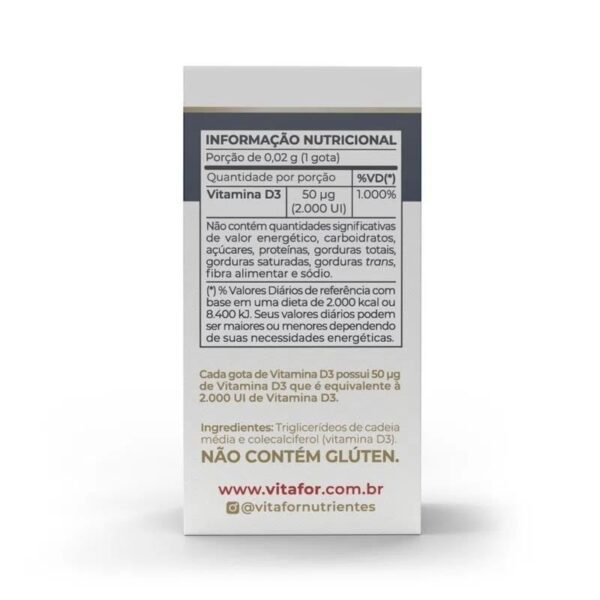 Vita D3 GOTAS Frasco 10ml - Vitafor - Imagem 4