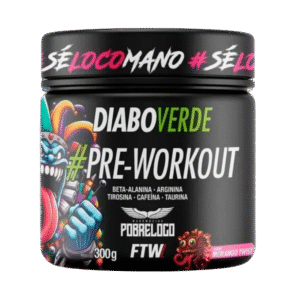 Pré Treino Diabo Verde Pobre Loco 300g Morango -  FTW