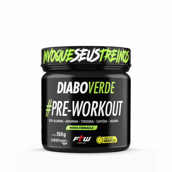 Pré Treino Diabo Verde 150g Frutas Amarelas - FTW
