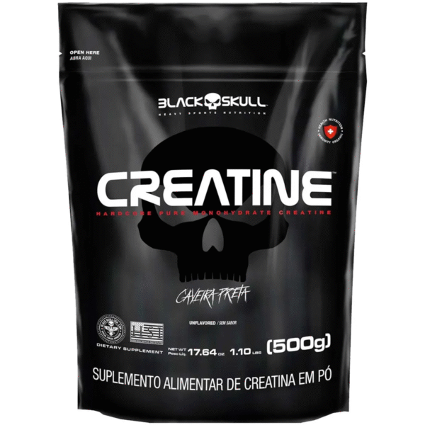 Refil Creatine 100% Pura 500g - BlackSkull